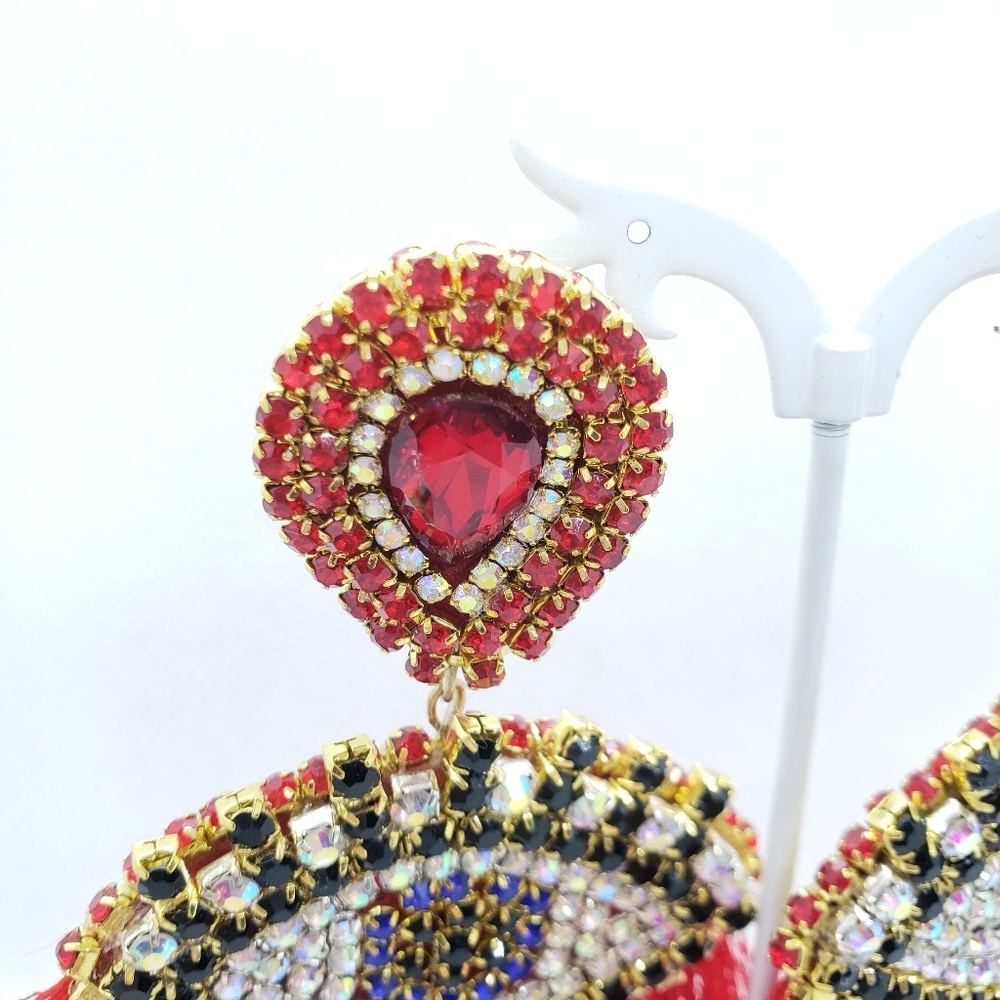 Eye drop tassel drop earrings women , new jewelry - Picture 7 of 7